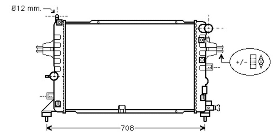 Radiatore Per Opel/vauxhall Astra H (a04) (OP410R005)