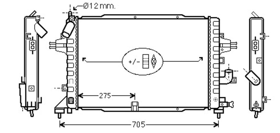 Radiatore Per Opel/vauxhall Astra H (a04) (OP410R006)