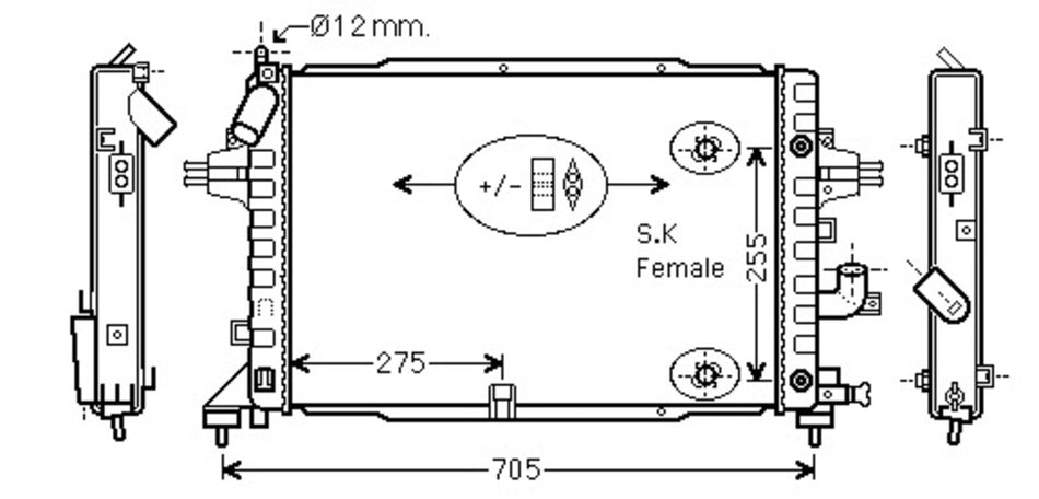 Radiatore Per Opel/vauxhall Astra H (a04) (OP410R007)