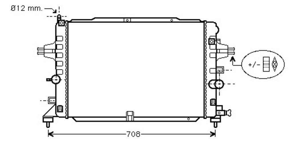 Radiatore Per Opel/vauxhall Astra H (a04) (OP414R005)