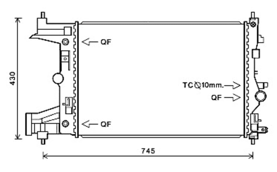 Radiatore Per Opel/vauxhall Astra J (p10) (OP416R005)