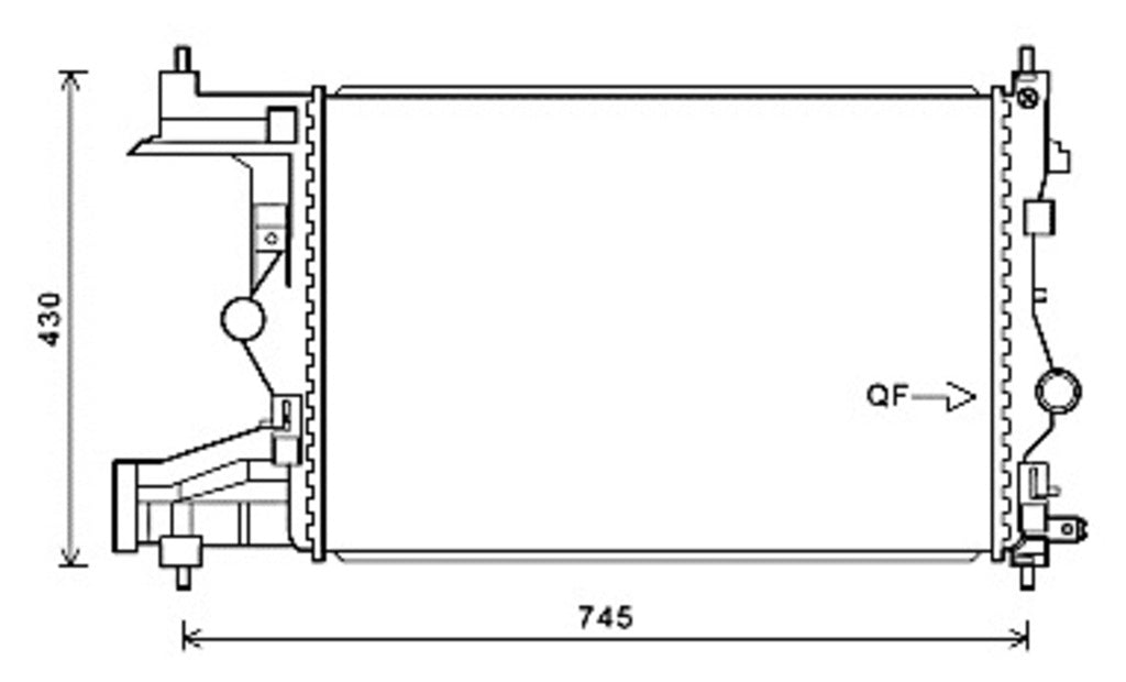 Radiatore Per Opel/vauxhall Astra J (p10) (OP416R006)