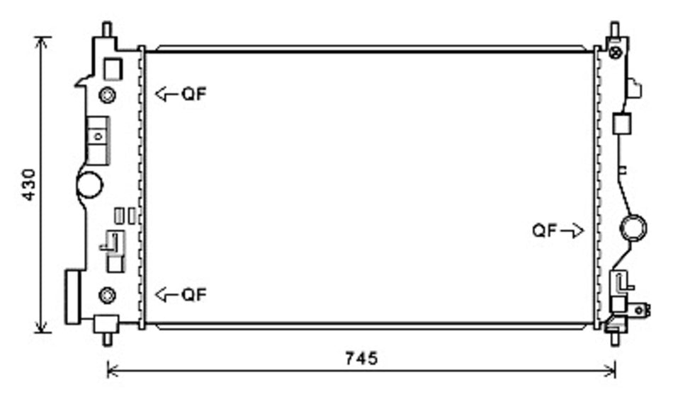 Radiatore Per Opel/vauxhall Astra J (p10) (OP416R009)