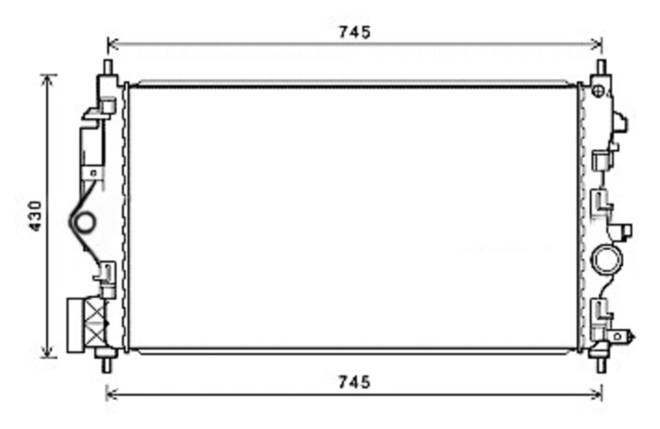 Radiatore Per Opel/vauxhall Astra J (p10) (OP418R001)