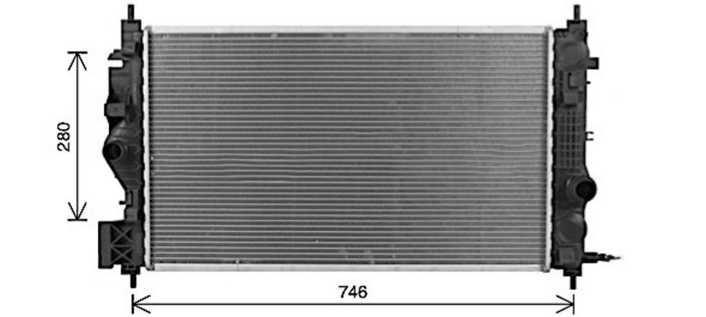 Radiatore Per Opel/vauxhall Astra J (p10)- 3 Porte/gtc (OP419R001)