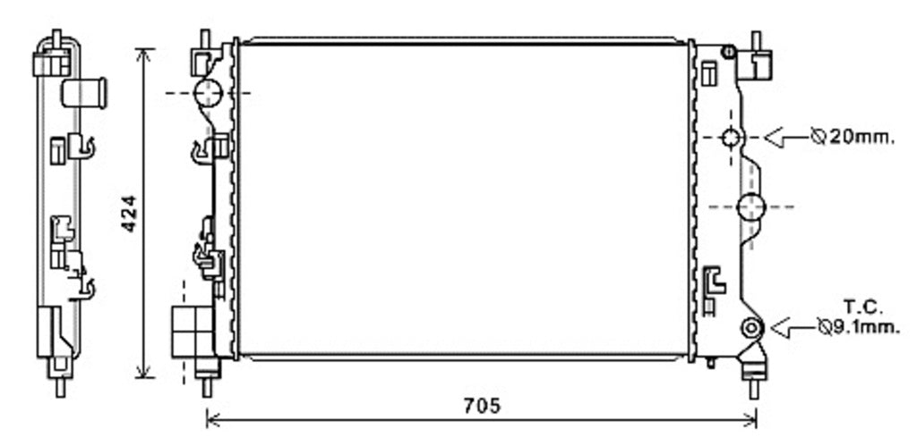 Radiatore Per Opel/vauxhall Mokka (OP700R003)