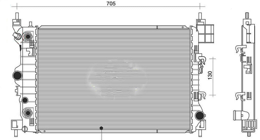 Radiatore Per Opel/vauxhall Mokka (OP700R008)