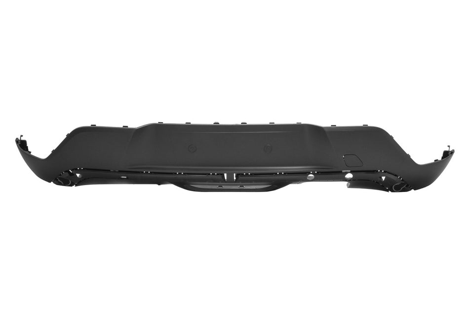 Spoiler Paraurti Posteriore-Nero-Goffrato-Con Tappo Coprigancio-Con Tracce Pdc-Con Scarico Doppio A Destra Per Opel/vauxhall Mokka (OP7031851)