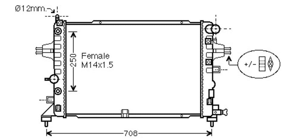 Radiatore Per Opel/vauxhall Zafira B (OP717R009)