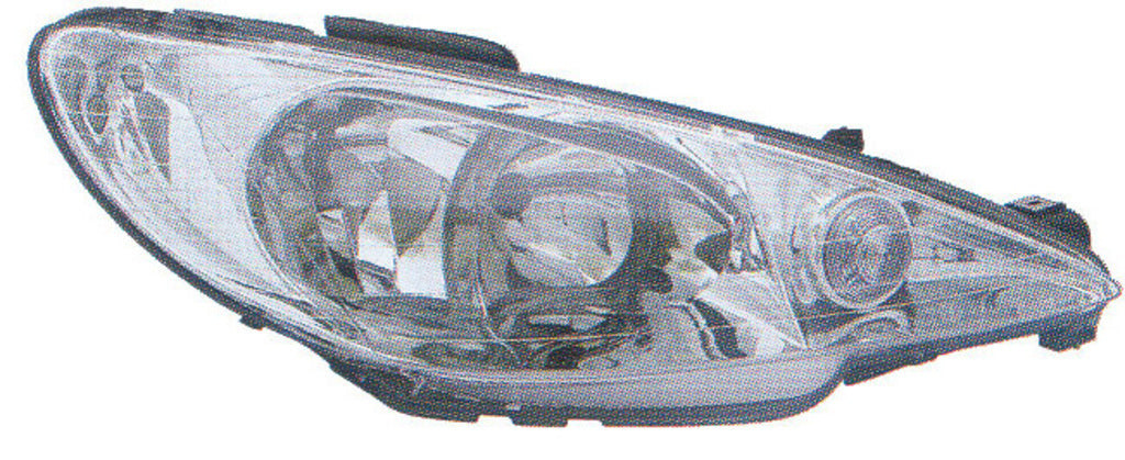 Proiettore Destro H7+h7-Elettrico-Senza Motore Per Peugeot 206 (PG0094903)