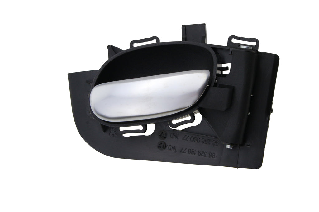 Maniglia Anteriore/posteriore Destra-Interna-Con Leva Argento-Con Mostrina Nera Per Peugeot 206 (PG0098601)