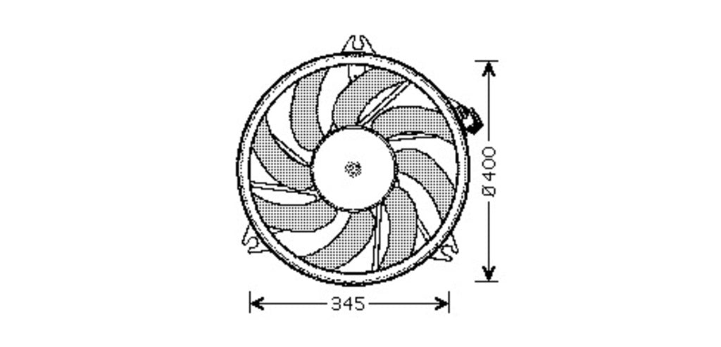 Ventola Per Peugeot 206 (PG009F001)