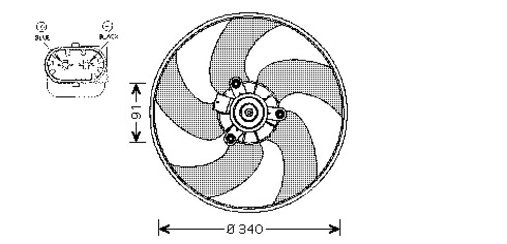 Ventola Per Peugeot 206 (PG009F002)