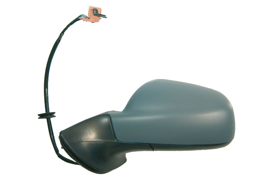 Retrovisore Sinistro-Elettrico-Con Primer-Termico-Convesso-Blu-5 Pins Per Peugeot 407 (PG0617324)