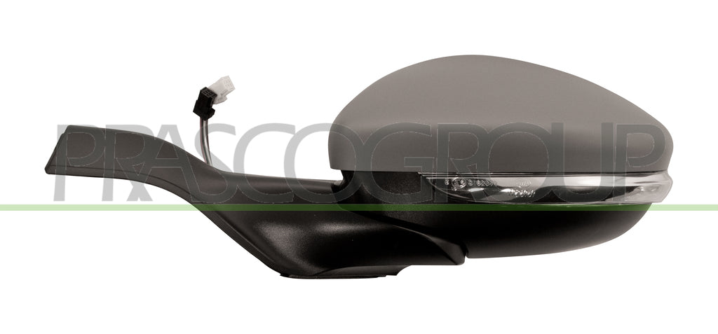 Specchietto Retrovisore Sinistro Elettrico Termico con Primer con Fanale Convesso Per Peugeot 208 dal 2012 al 2015 (PG3267344)
