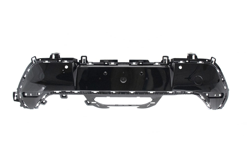 Modanatura Paraurti Posteriore-Centrale-Nera-Lucida-Con Fori Pdc+supporti Per Peugeot 208 (PG3301275)