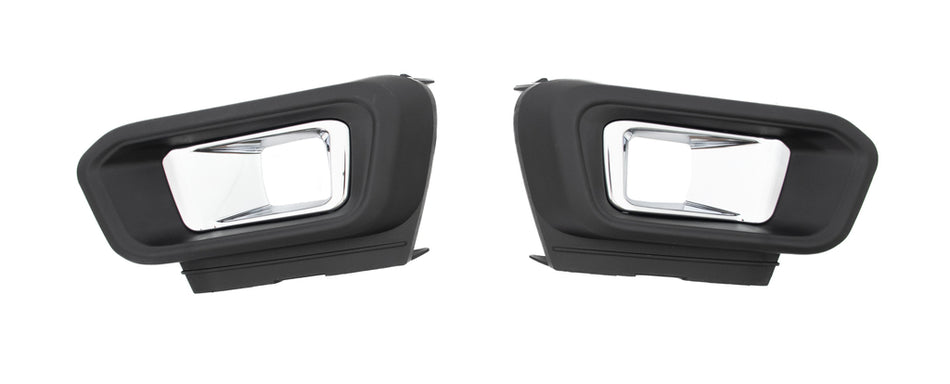 Kit Cornici Fendinebbia (destra+sinistra)-Nere-Goffrate-Con Sede Fendi-Con Modanature Cromate-Per Proiettori Led Per Peugeot 308 (t9) (PG4302125)