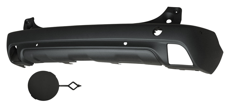 Paraurti Posteriore-Nero-Goffrato-Con Fori Pdc+supporti Per Peugeot 2008 (PG5001061)