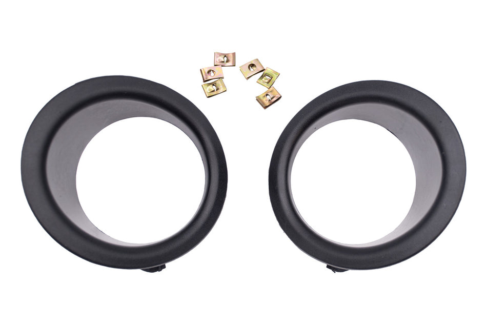 Kit Cornici Fendinebbia Nere Goffrate-(destra+sinistra) Per Peugeot Partner (PG9061240)