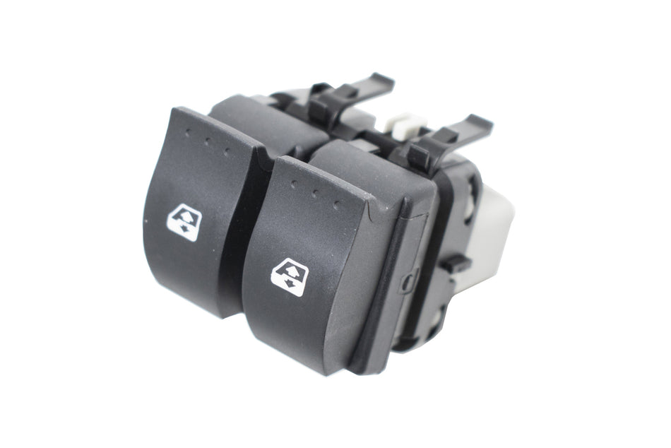 Pulsantiera Alzacristallo Porta Anteriore Sinistra-Nera-2 Interruttori-Connettore-Bianco-10 Pins Per Renault Scenic (RN032WS04)