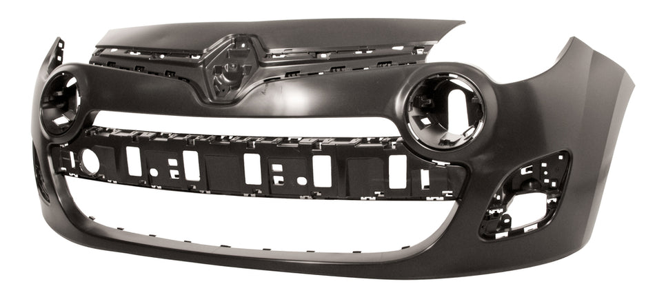 Paraurti Anteriore-Nero-Liscio Da Primerizzare-Con Sede Fendinebbia-Con Supporto Griglia Per Renault Twingo (RN2011011)