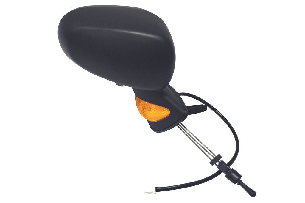 Retrovisore Destro-A Cavi-Nero-Con Sonda-Con Fanale-Convesso 4h4p Per Renault Modus (RN3087113P)