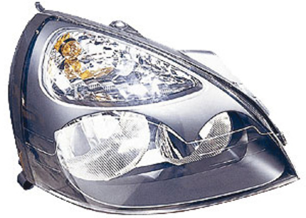 Proiettore Destro Mod. H7+h1-Elettrico-Senza Motore-Nero-Versione Hella Per Renault Clio (RN3224903)
