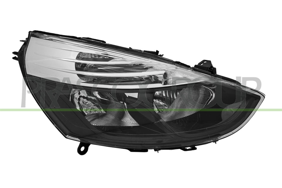 Faro Proiettore Destro H1+H7 Elettrico con Motore Nero Cromato Per Renault Clio dal 2012 al 2016 (RN3294923AQ)