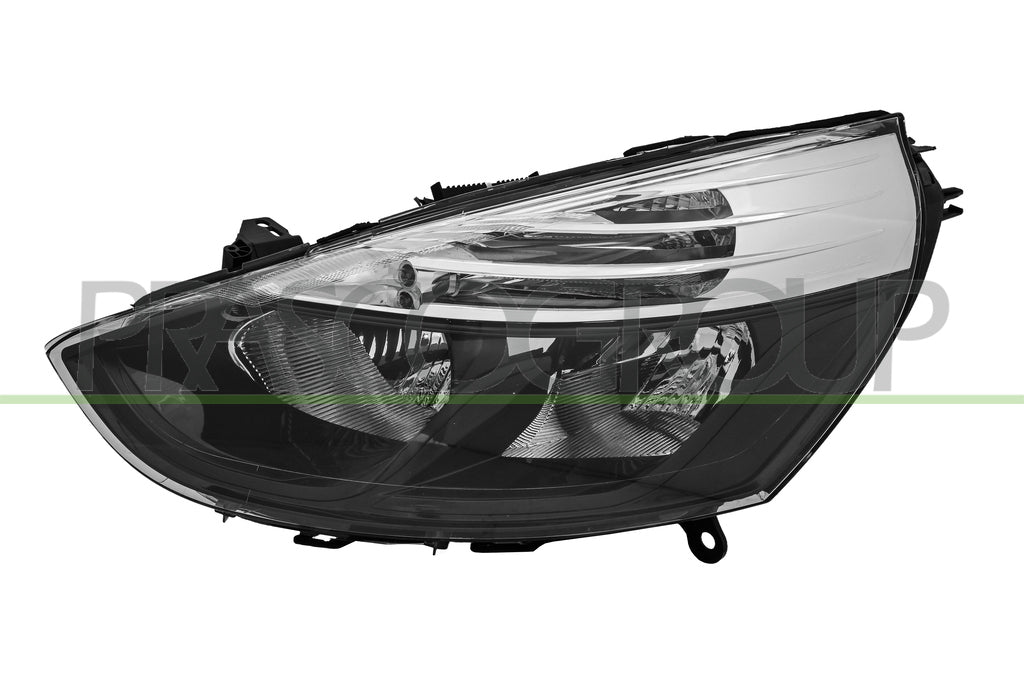 Faro Proiettore Sinistro H7+H7 Elettrico con Motore Nero Per Renault Clio dal 2012 al 2016 (RN3294924AQ)