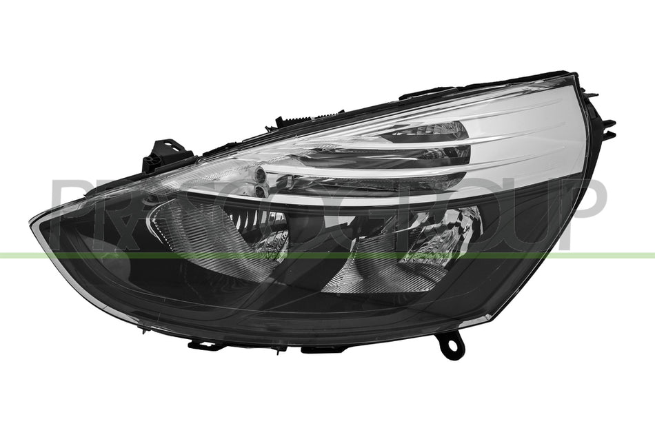 Faro Proiettore Sinistro H7+H7 Elettrico con Motore Nero Per Renault Clio dal 2012 al 2016 (RN3294924AQ)