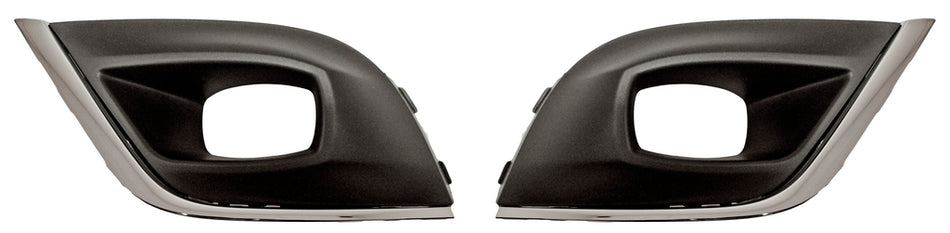 Kit Griglie Paraurti Anteriore-Nere-Goffrata-Con Sede Fendi-Con Modanature Cromate-(destra+sinistra) Per Renault Clio (RN3302135)