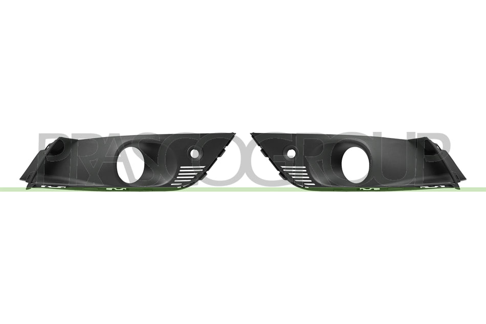 Kit Griglie Paraurti Anteriore (Destra+Sinistra) Nere con Sede Fendi con Foro PDC Per Renault Megane dal 2016 al 2020 (RN4302135)