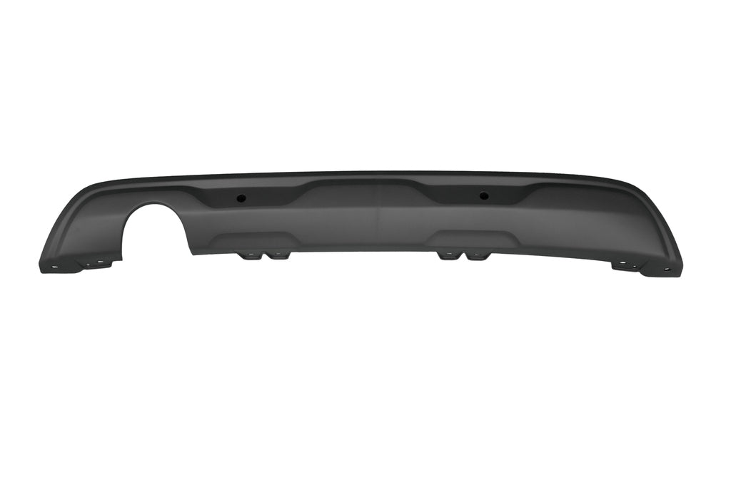 Spoiler Paraurti Posteriore-Nero-Goffrato-Con Fori Pdc+supporti-Con Scarico Singolo A Sinistra Per Renault Captur (RN7041871)