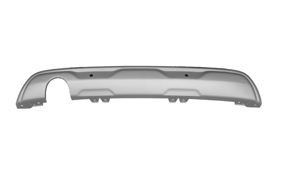 Spoiler Paraurti Posteriore-Argento-Con Fori Pdc+supporti-Con Scarico Singolo A Sinistra Per Renault Captur (RN7041881)