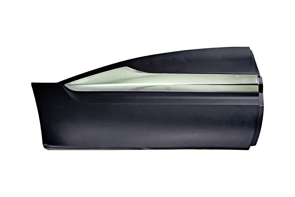 Modanatura Porta Posteriore Destra-Nera-Goffrata-Con Profilo Cromato Per Renault Kadjar (RN7501473)