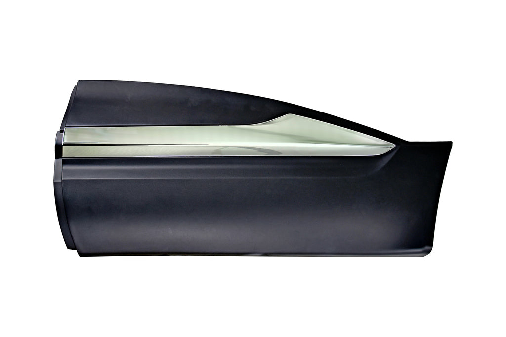 Modanatura Porta Posteriore Sinistra-Nera-Goffrata-Con Profilo Cromato Per Renault Kadjar (RN7501474)