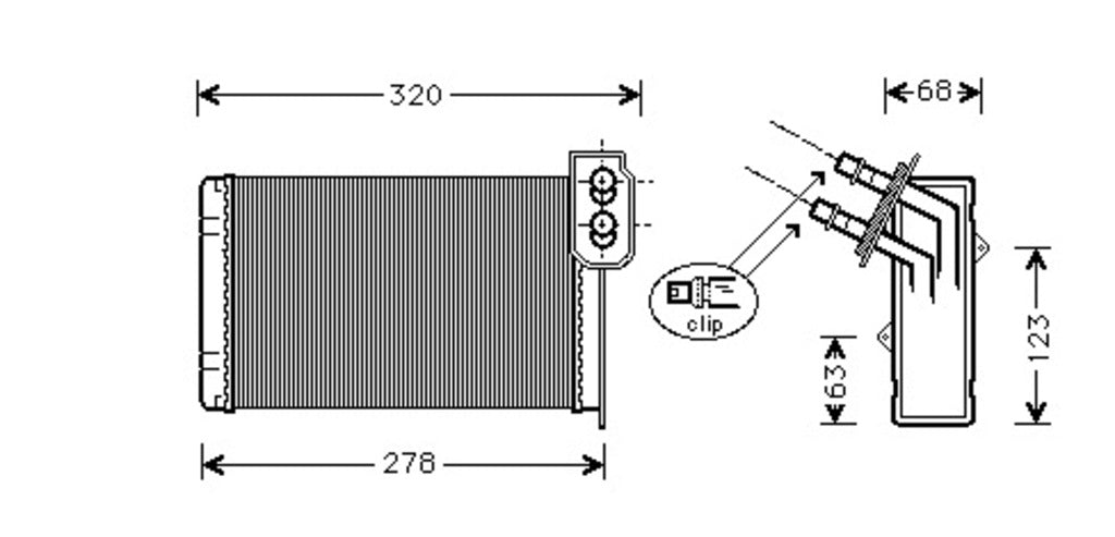 Riscaldatore Per Renault Kangoo (RN916H001)