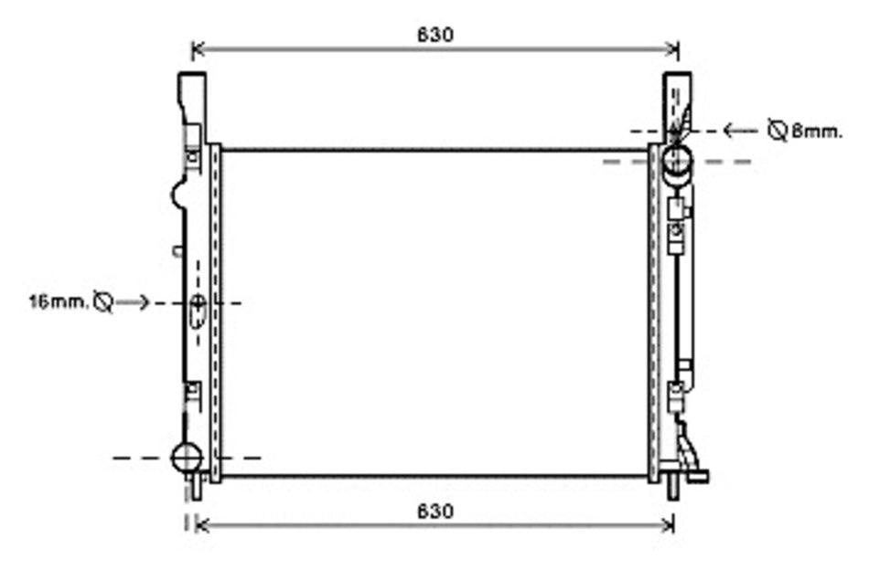 Radiatore Per Renault Kangoo (RN918R003)