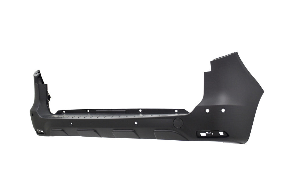 Paraurti Posteriore-Nero-Goffrato-Con Tappo Coprigancio-Con Fori Pdc+supporti-Con Fori Park Assist Per Renault Express Van (RN9231071)