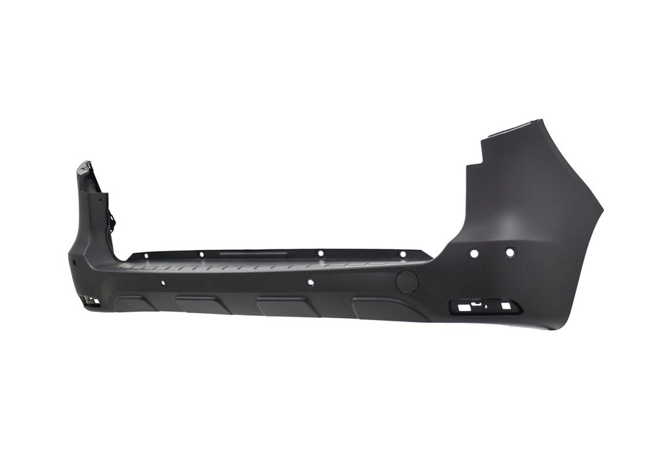 Paraurti Posteriore-Nero-Goffrato-Con Tappo Coprigancio-Con Fori Pdc+supporti-Con Fori Park Assist Per Renault Express Van (RN9231071)