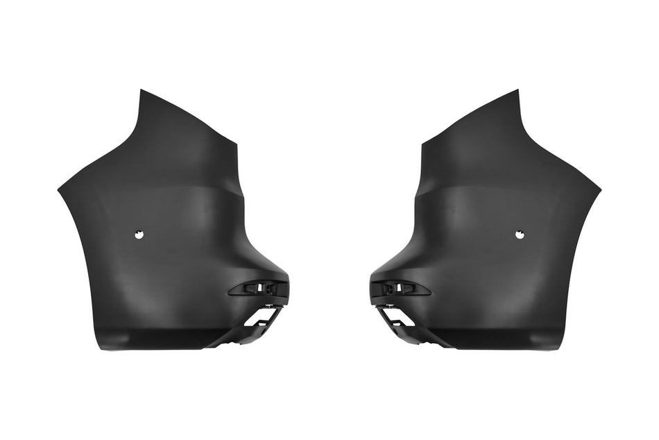 Kit Cantonali Paraurti Posteriore-Nero-Liscio Da Primerizzare-Con Foro Pdc-Destro+sinistro-(2 Pezzi) Per Renault Kangoo Multispace (RN9241165)