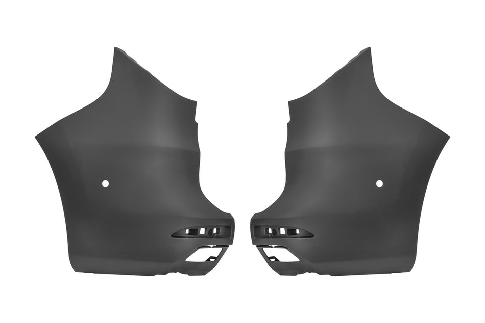 Kit Cantonali Paraurti Posteriore-Nero Goffrato-Con 1 Foro Pdc-Destro+sinistro-(2 Pezzi) Mod. 2 Porte A Battente Per Renault Kangoo Van (RN9251165)