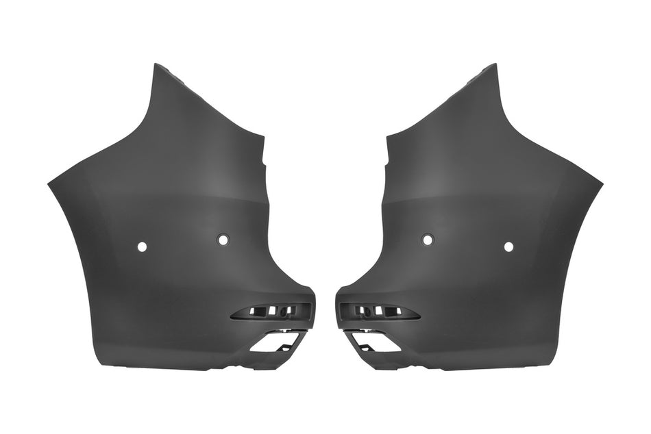 Kit Cantonali Paraurti Posteriore-Nero Goffrato-Con 2 Fori Pdc-Destro+sinistro-(2 Pezzi) Mod. 2 Porte A Battente Per Renault Kangoo Van (RN9251175)
