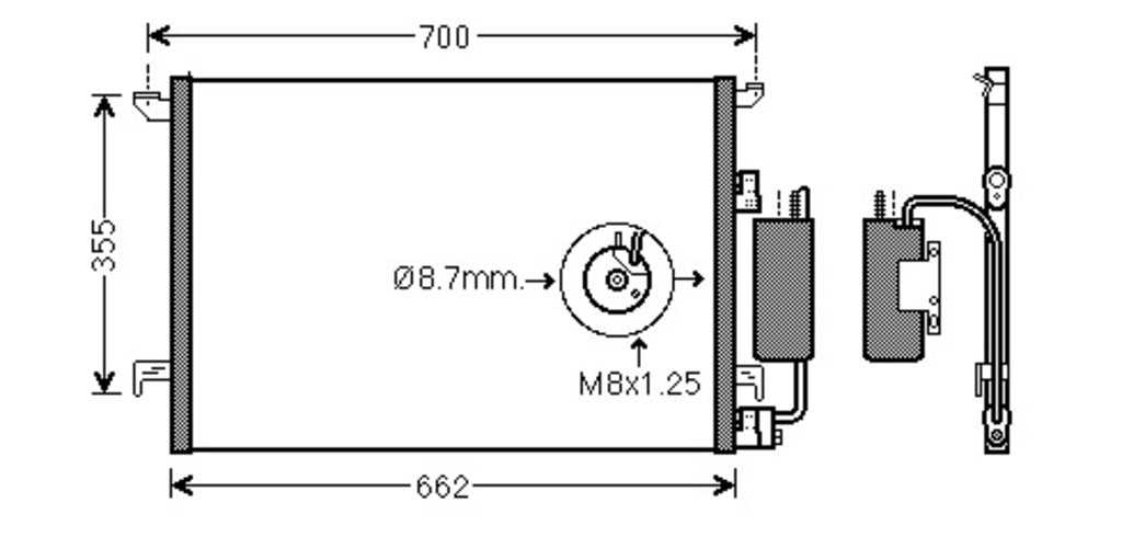 Condensatore Per Saab 9-3 (SA015C002)