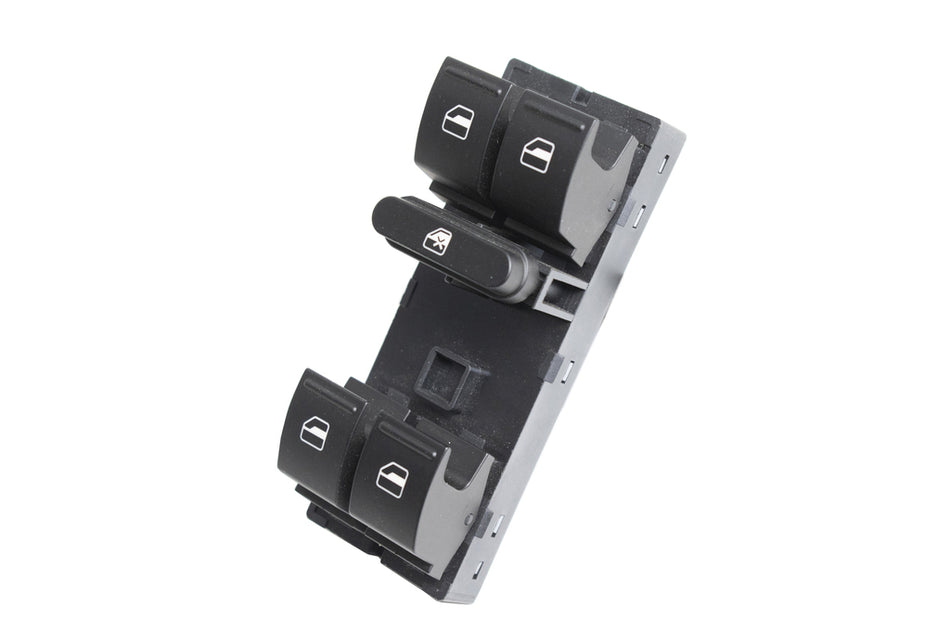 Pulsantiera Alzacristallo Porta Anteriore Sinistra-Nera-4 Interruttori-Con Luci Verdi-10 Pins Per Skoda Octavia (SK028WS04)