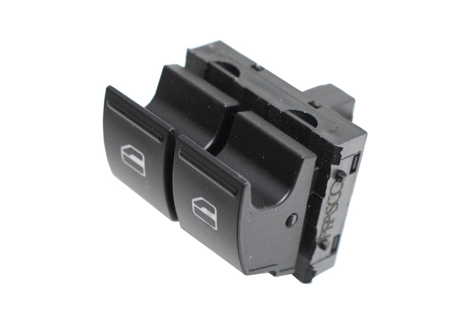 Pulsantiera Alzacristallo Porta Anteriore Sinistra-Nera-2 Interruttori-Con Luci Rosse-4 Pins Per Skoda Octavia (SK028WS14)