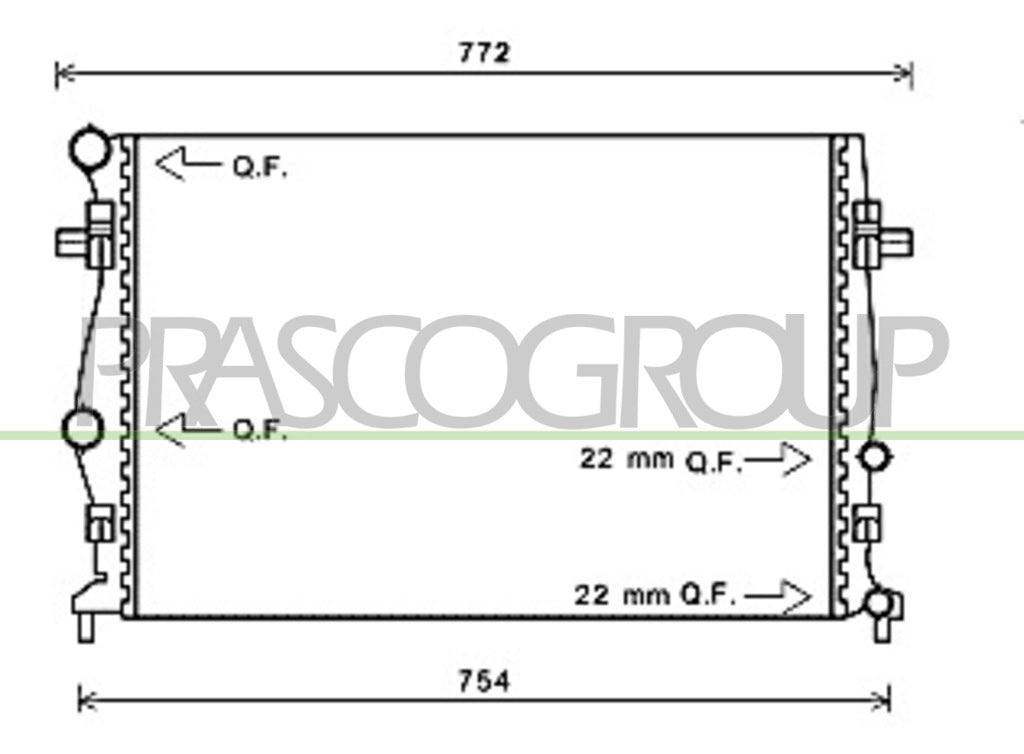 Radiatore Per Skoda Octavia dal 2013 al 2016 (SK030R005)