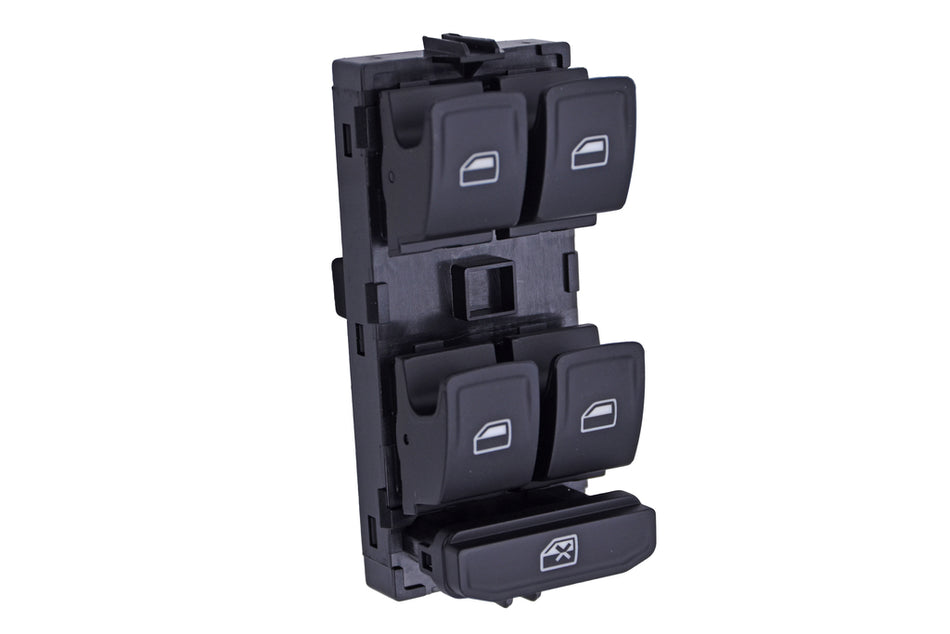 Pulsantiera Alzacristallo Porta Anteriore Sinistra-Nera-4 Interruttori-8 Pins Per Skoda Octavia (SK030WS04)