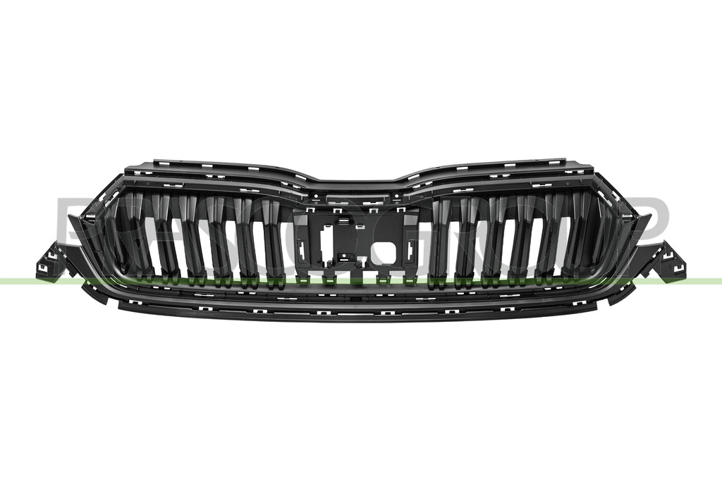 Griglia Radiatore Nera con Fori Modanatura Per Skoda Octavia dal 2024 (SK0362001)