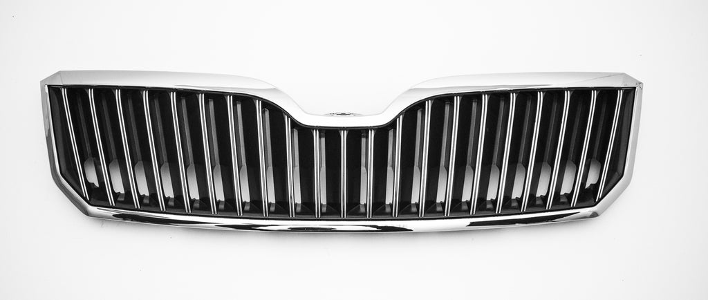 Griglia Radiatore-Nera-Con Modanature Cromate-Con Cornice Cromata Per Skoda Superb (SK4222000)